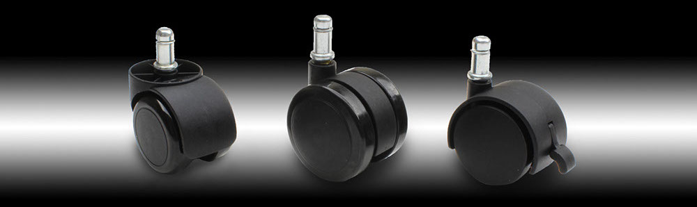 Hooded & Unhooded Twin Wheel Casters