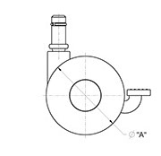 riveted unhooded caster with brake-crop-u35838